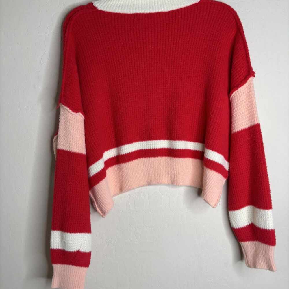 Altar'd State V Neck Cropped Sweater - Picture 2 of 6